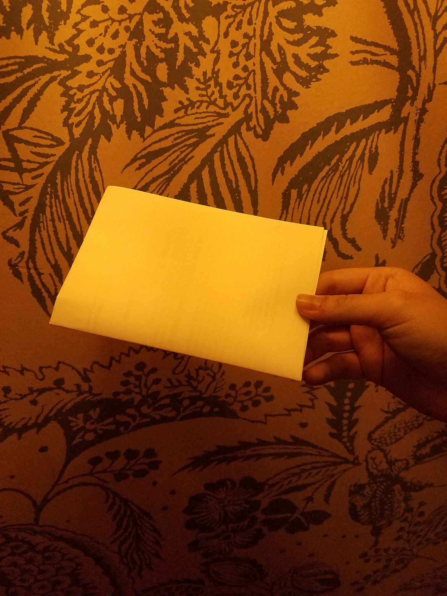 white paper under tungsten light